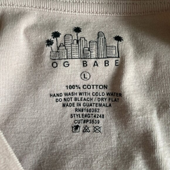 OG BABE Baby Tee Pink - Picture 3 of 3